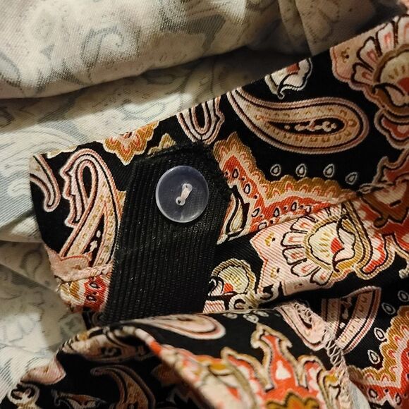 24W Boho Pink Paisley Wrap Skirt Midi Lightweight - Picture 12 of 12